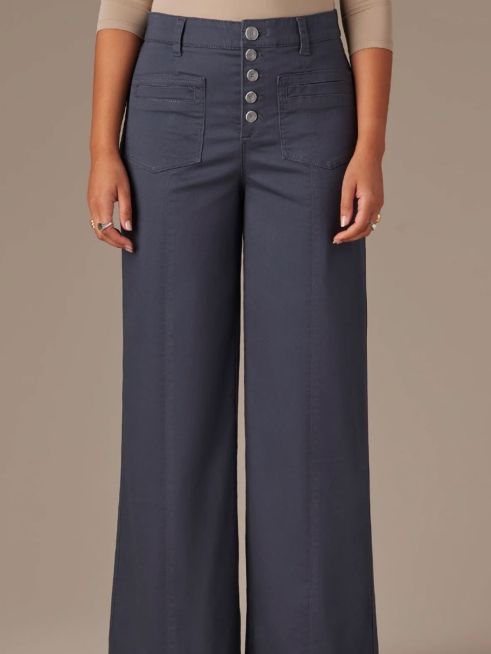 Wit & Wisdom SKYRISE BUTTON FLY WIDE LEG PANTS - Sz 10